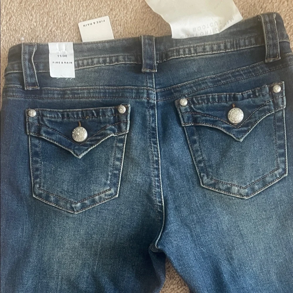 Women's Dark Indigo Flare Jeans - Unbranded - Picture 4 of 10
